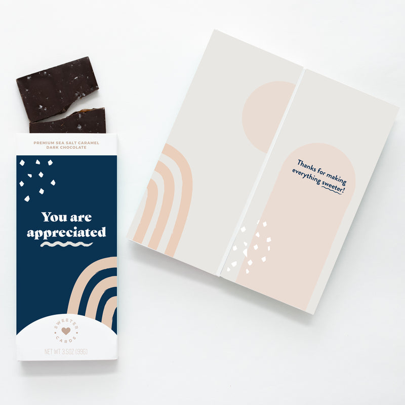 You Are Appreciated Chocolate Card