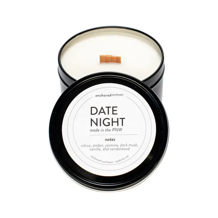 Date Night Wood Wick Tin Candle