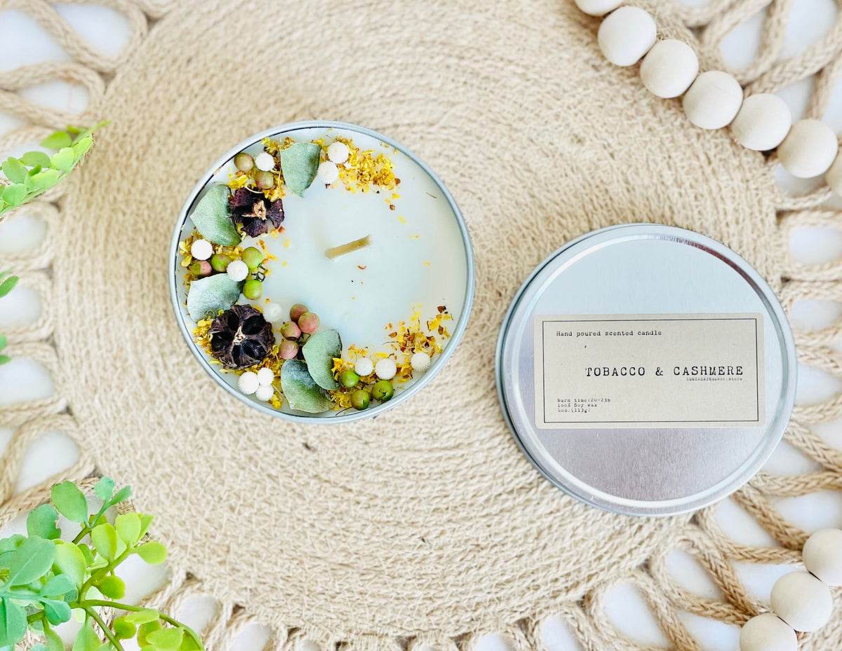 Tobacco Cashmere Floral Soy Candle