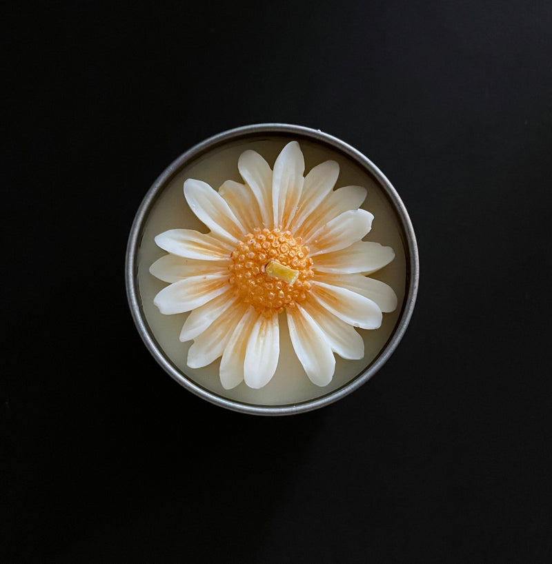 Daisy Floral Candle